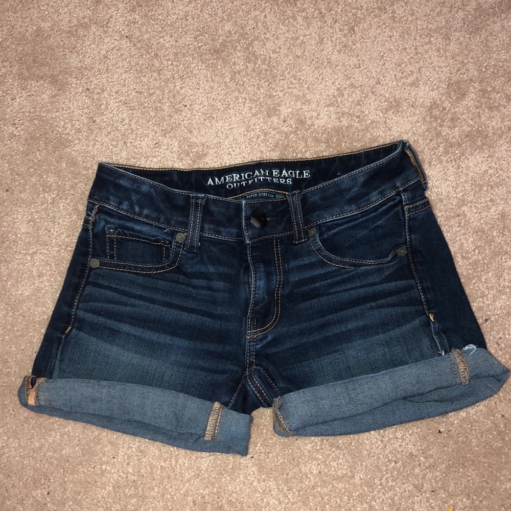 Super stretch jean shorts